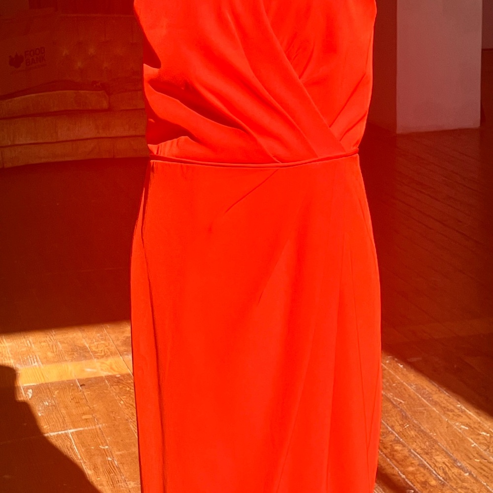 JS Collections Red Backless Halter Evening Gown - Picture 2 of 13